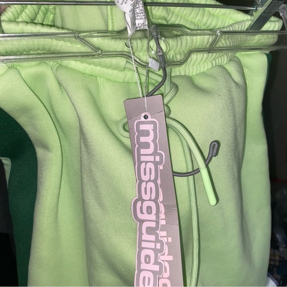 NWT Missguided Green Flare Track Pants - Picture 7 of 8